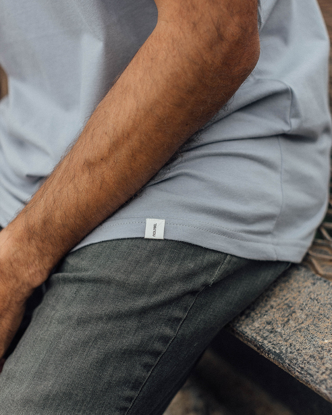 Polera Nº35 Ceniza 100% Algodón Pima